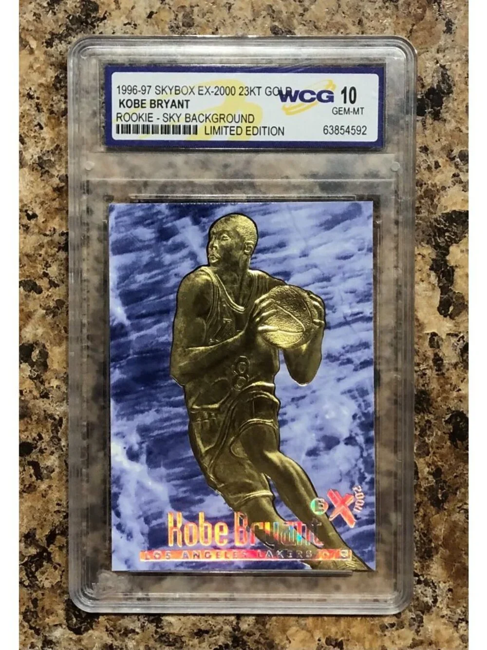 1996-97 Skybox EX-2000 Kobe Bryant Rookie - Sky Background - WCG GEM MINT 10